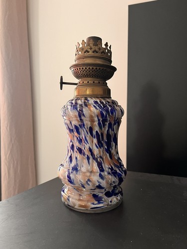 Ancienne lampe petrole verre - petrole,