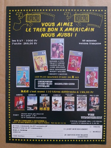Publicité vhs trade - trade, ad