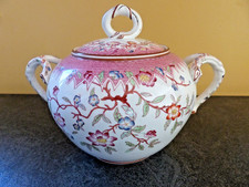 Ancien SUCRIER - porcelaine de Sarreguemines décor Minton  219