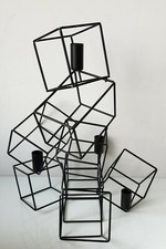 Chandelier cube sculpture metal abstrait decoration design no sol lewitt 