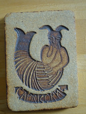 ROGER CAPRON CARREAU CERAMIQUE SIGNE ASTROLOGIQUE CAPRICORNE