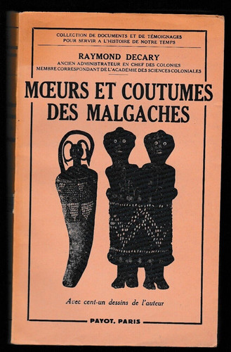 Decary moeurs et coutumes - moeurs,