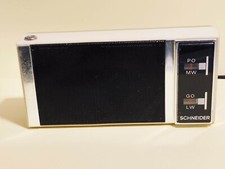 1977 vintage retro transistor radio SCHNEIDER mini radio portable .