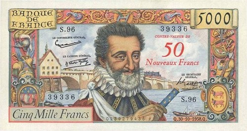 Sur 5000 francs - 50,
