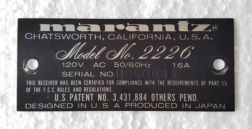 Vintage marantz model 2226 - marantz,