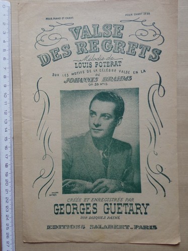 Partition valse des regrets - regrets,
