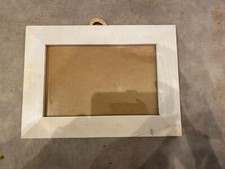 CADRE PHOTO RECTANGULAIRE EN BOIS NATUREL CERUSE CREME AVEC SURVITRAGE