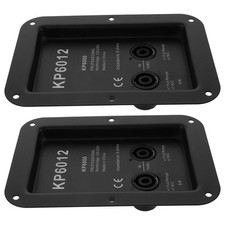  2 PCS en haut-parleur Jonction Boîte d'enceintes Jack Plaque Double Plug En