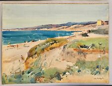 Grande aquarelle de Louis Agricole Montagné 1879-1960