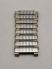 OMEGA - SECTION DE BRACELET 8-MAILLONS ACIER/OR-16/21MM-CLOUS DE DECOR BORGNES