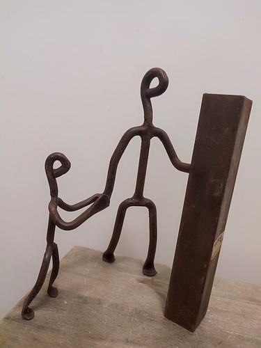 Sculpture statue fer - -,