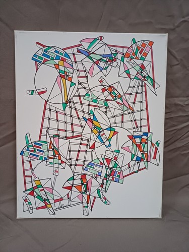Tableau contemporain abstrait - contemporain,