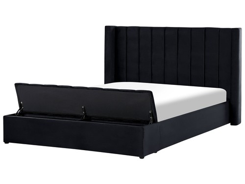 Lit double velours avec - lit, en