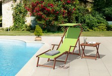 Chaise longue de jardin, bain
