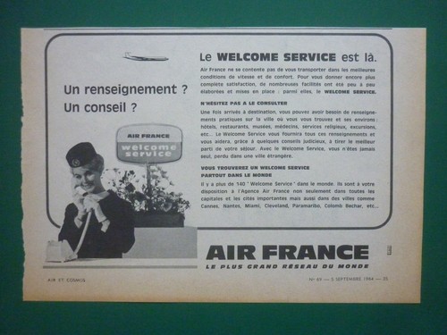 1964 pub air france - pub, airline