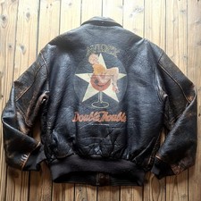 Blouson Avirex VINTAGE 1991 Pin-up USA L Leather