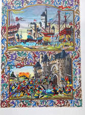 Gravure enluminure polychrome