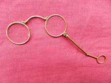Lunettes anciennes 19ème, pliable,  plaqué or