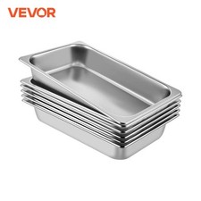 VEVOR Bac Gastro Lot6 Récipient Inox Alimentaire Four Réfrigérateur Stockage FR
