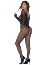 Combinaison noire en résille