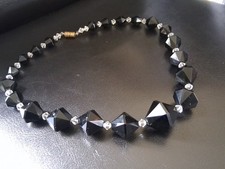 Collier vintage perles verre