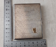 Ancien porte / étui à cigarette, monogramme MK, en argent massif