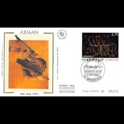 Fdc soie tableau - -, arman