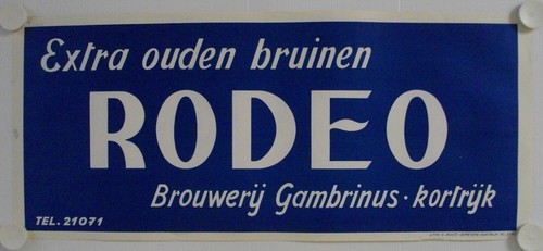 Affiche bière belge rodeo - bière,