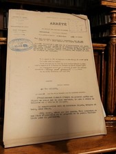 Document ancien vintage arrêté préfectoral Marseille Bouches-du-Rhône 1930-1940