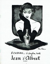 publicité Advertising 0721 1953  Ecusson parfum noble Jean d'Albret Pierre Simon