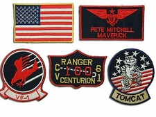 Pete Mitchell FANCY DRESS Patches - Ensemble de 5 patchs Screen Accurate