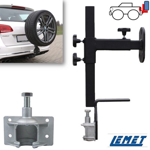 Porte roue secours attelage - roue,