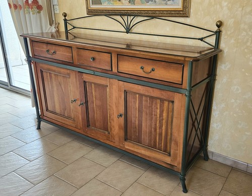 Buffet enfilade merisier fer - buffet,