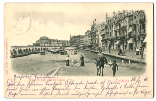 Cpa relief ostende digue - cpa, en