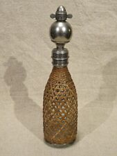 Ancien petit siphon à eau de seltz verre et cannage  café bistrot estaminet ...
