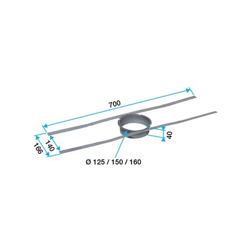 Fixation rejet sur - , rond