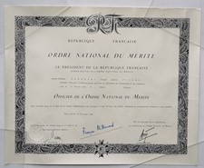 ORDRE NATIONAL DU MÉRITE -