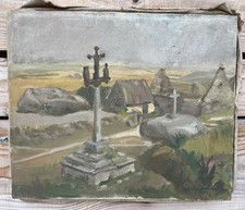 Simone BETTEVAUX Peinture Ancienne Bretagne Breton