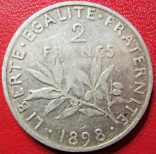 France. 2 Francs semeuse 1898. TB+