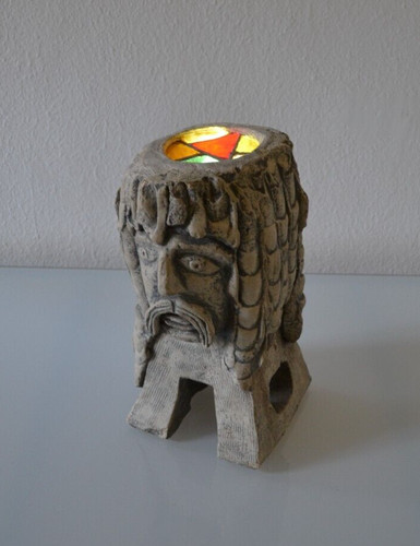 Lampe sculpture tete gaulois - lampe,