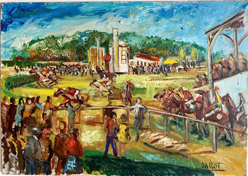 Ancien tableau hst chevaux - tableau,