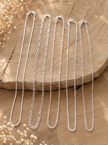 Lot chaines argent - de,
