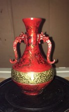 Vintage Antique Bronze Red