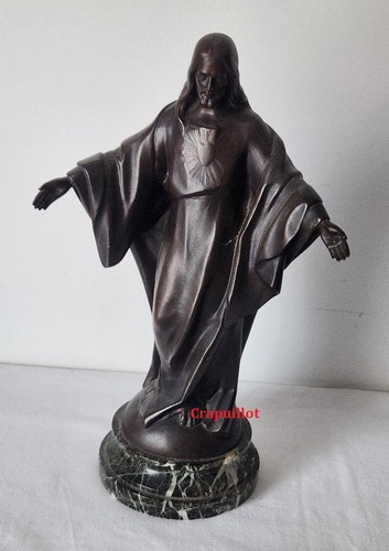 Statue bronze sacré - sacré, coeur