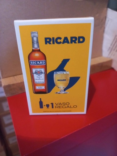 Verre ricard demi - demi, soleil