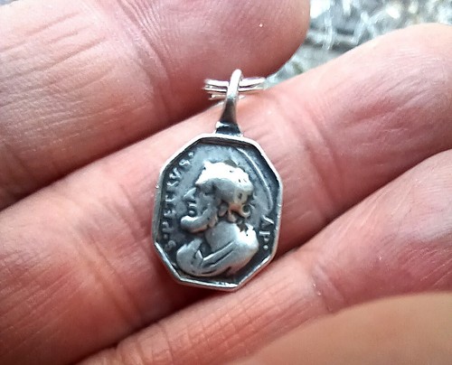 Rare médaille argent pierre - rare,