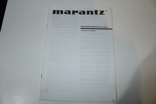 Notice manuels marantz pm4001 - notice,