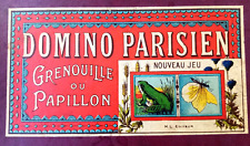 c. 1900 - JEU ANCIEN DE  "DOMINO PARISIEN" - GRENOUILLE OU PAPILLON