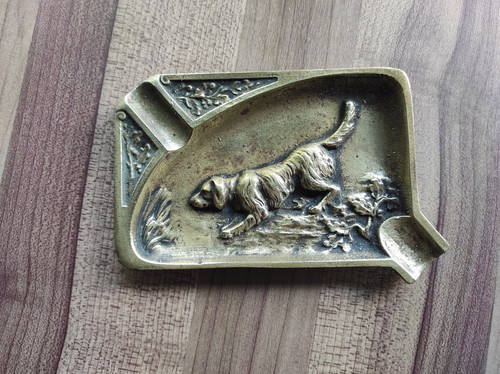 Cendrier vintage bronze à - cendrier,