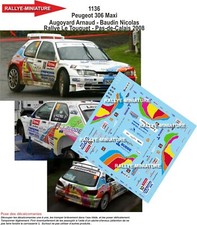 DECALS 1/18 REF 1136 PEUGEOT